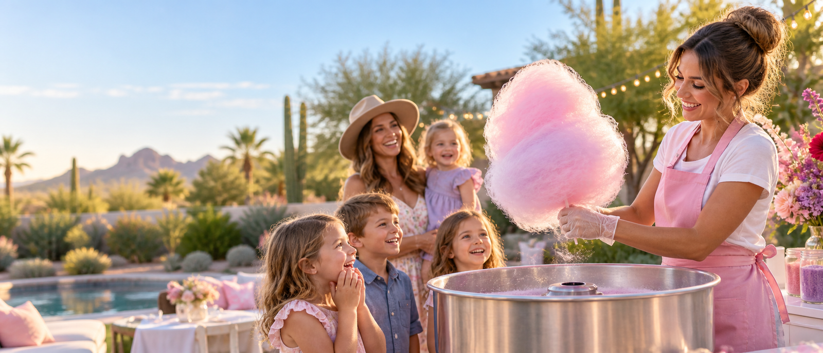 A live cotton candy experience at an Arizona celebration
